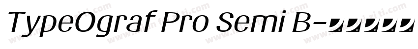 TypeOgraf Pro Semi B字体转换